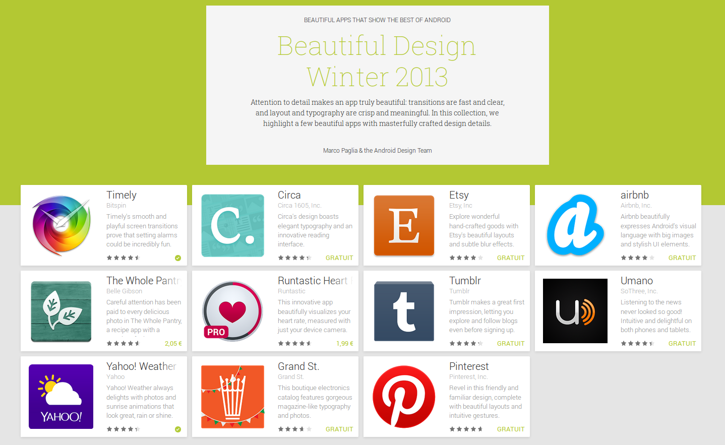 Beautiful Design Winter 2013