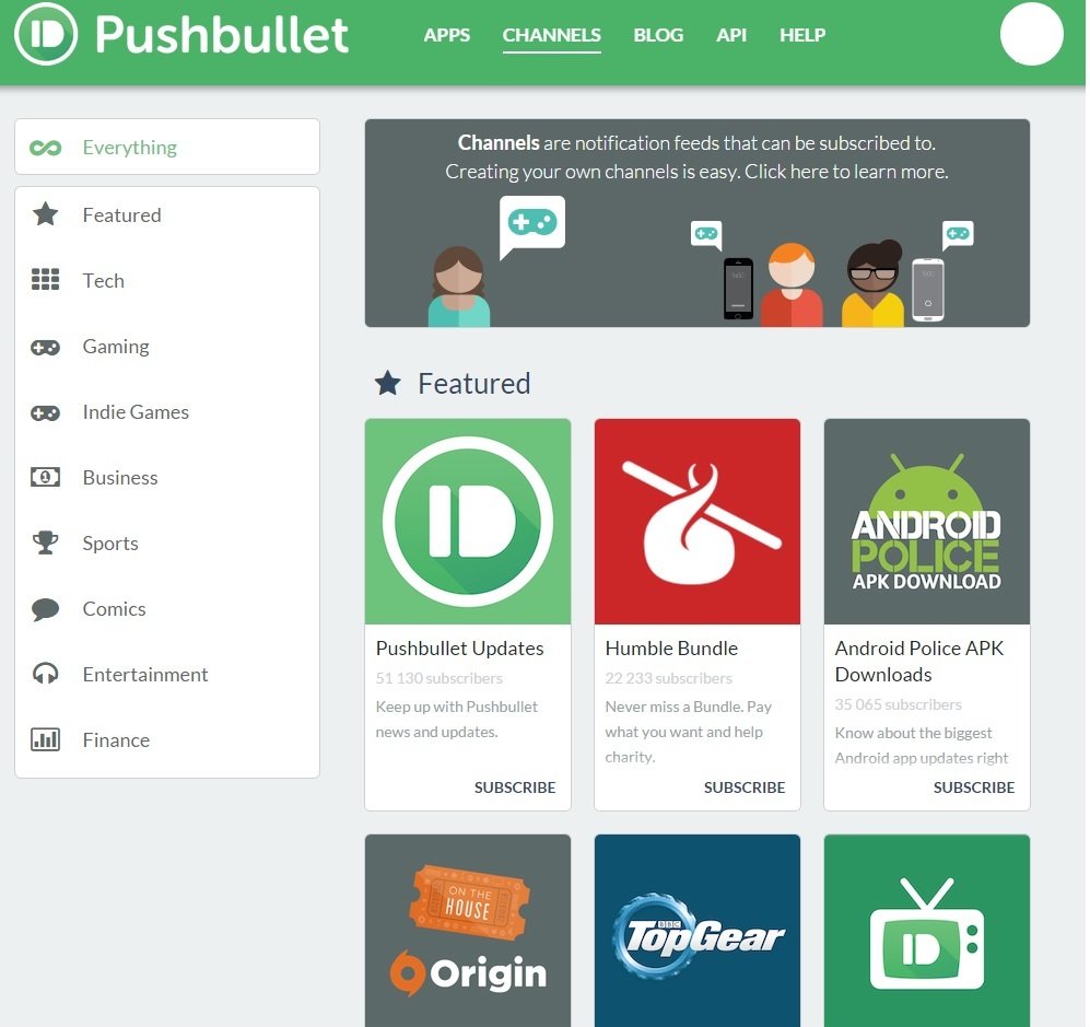 channel pushbullet