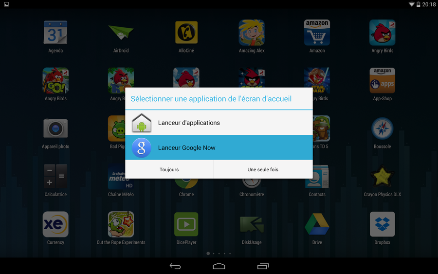 android choix launcher