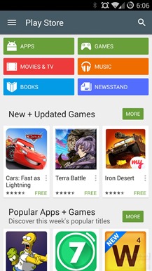 play store accueil